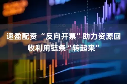 速盈配资 “反向开票”助力资源回收利用链条“转起来”